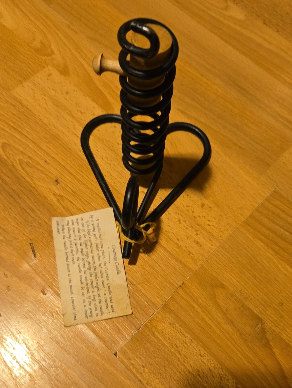 Black Spiral Metal Fireplace Tool Stand